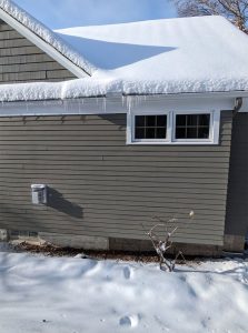 Custom-Chase-Buildout_Fireplace_St-Paul_MN Exterior view of chase addition for new fireplace on a home, chase built by Carter Custom Construction