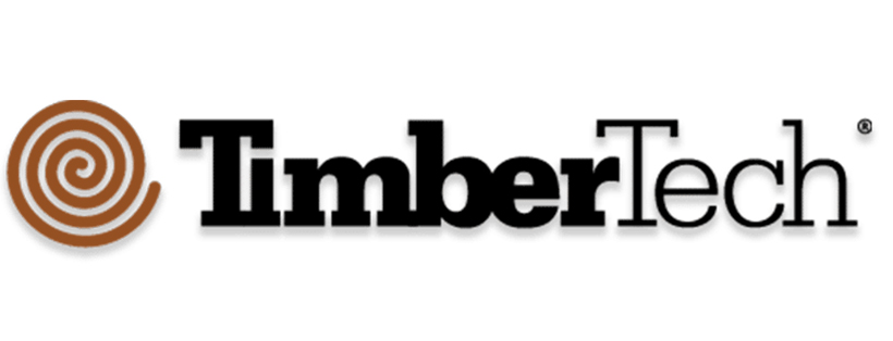 TimberTech logo featuring a brown spiral design and black text.