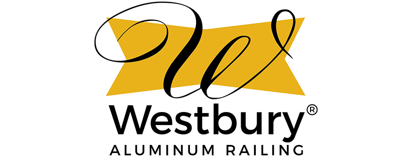 Westbury Aluminum Railing logo featuring a stylized 'W' with a gold background.