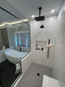main-level-master-bathroom-shower-remodel_minneapolis Master bathroom remodel with large walk in shower and deep soaker tub, built by Carter Custom Construction