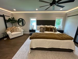 main-level-master-bedroom-remodel_lake-elmo modern bedroom remodel with built in lighting, by Carter Custom Construction