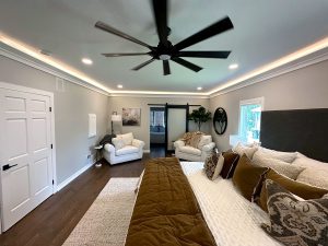 main-level-master-bedroom-remodel_st-paul modern bedroom remodel with built in lighting, by Carter Custom Construction