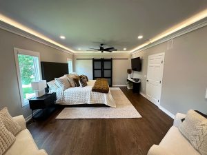 main-level-master-bedroom-remodel_twin-cities modern bedroom remodel with built in lighting, by Carter Custom Construction